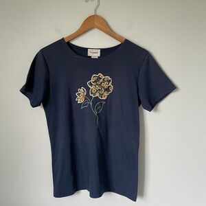 Sycamore Vintage Boho Cottagecore Cotton Blend T-Shirt Top Women's Size Medium